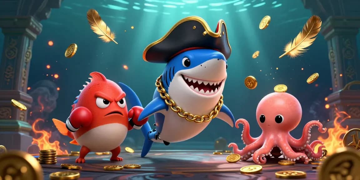 Experience exciting gameplay with GO88's vibrant characters and gambling elements amidst underwater adventures.