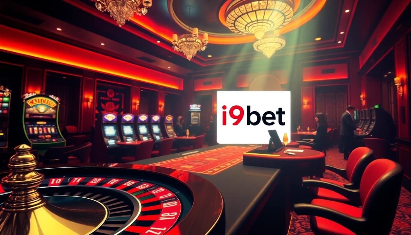 Experience thrilling gameplay at i9bet with vibrant casino tables and captivating slot machines.