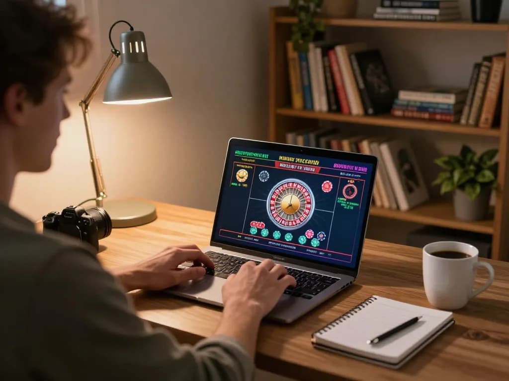 Player enjoying tip88 online roulette with live dealer while strategizing and managing bankroll.
