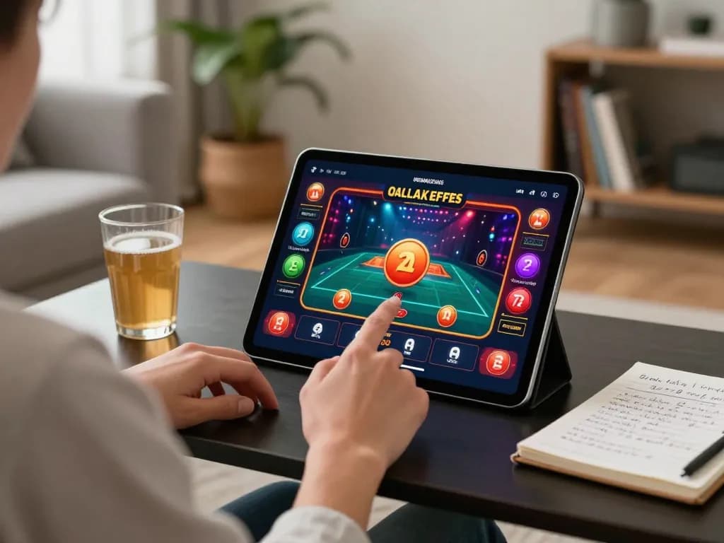 Experience the excitement of online gaming at trang chủ 45678 with a dynamic tablet interface showcasing a live dealer game.