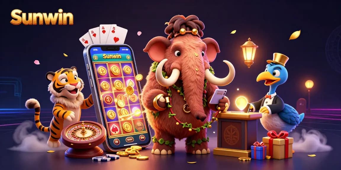 Experience vibrant gaming action with Sunwin, embodying excitement and winning potential in a vivid scene.