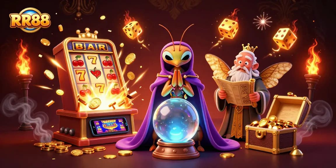 Experience thrilling moments at RR88 with a vibrant illustration of fortune and gaming excitement.