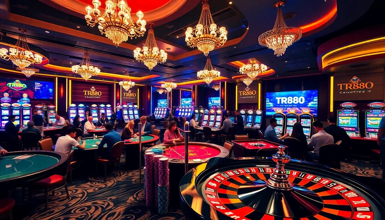Experience the thrill of gaming at https://tr88.tech/ with vibrant casino tables and engaged players.