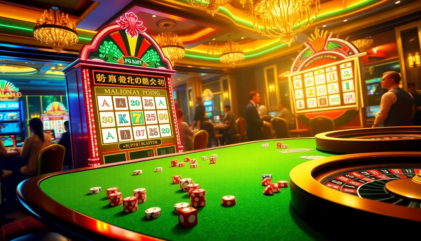 Experience demo pg soft with vibrant slot machines and thrilling gameplay in a luxurious casino setting.