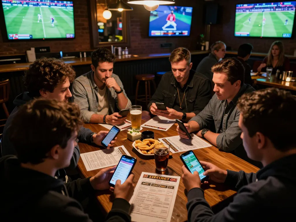 Tỷ lệ kèo nhà cái 5 shown on smartphones during an exciting sports betting session.