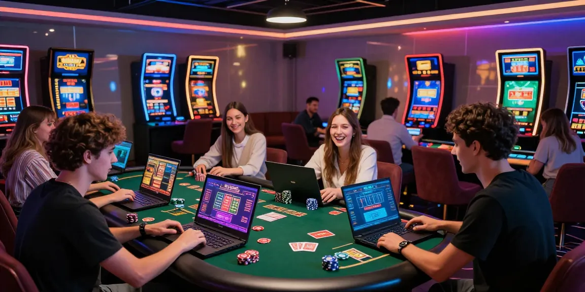 Exciting atmosphere in online gaming with players at credit card casinos enjoying vibrant graphics and engaging experiences.