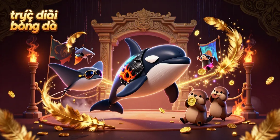 Engaging image showcasing trực tiếp bóng đá with colorful sea creatures in a vibrant, dynamic gambling scene.