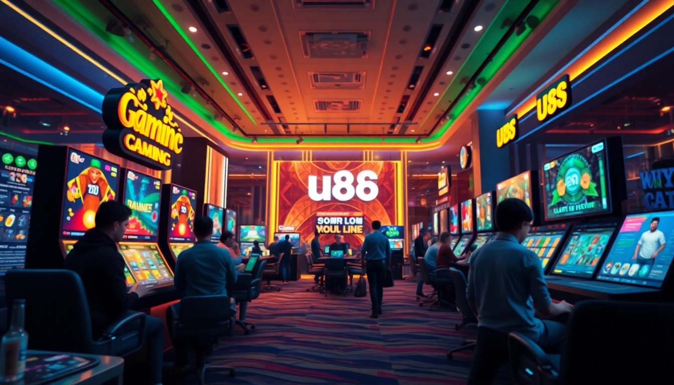 Engaging online gaming scene showcasing uu88's vibrant casino and betting platforms.