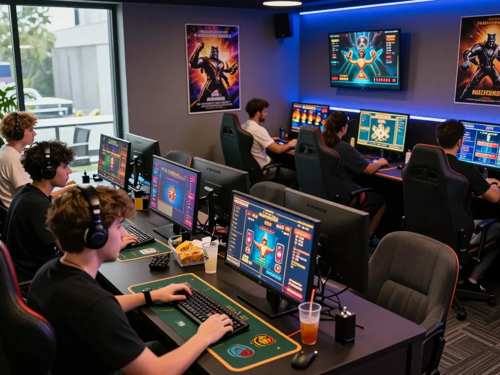 Engaged players enjoying the experience at hm88 nhà cái in a vibrant gaming environment.