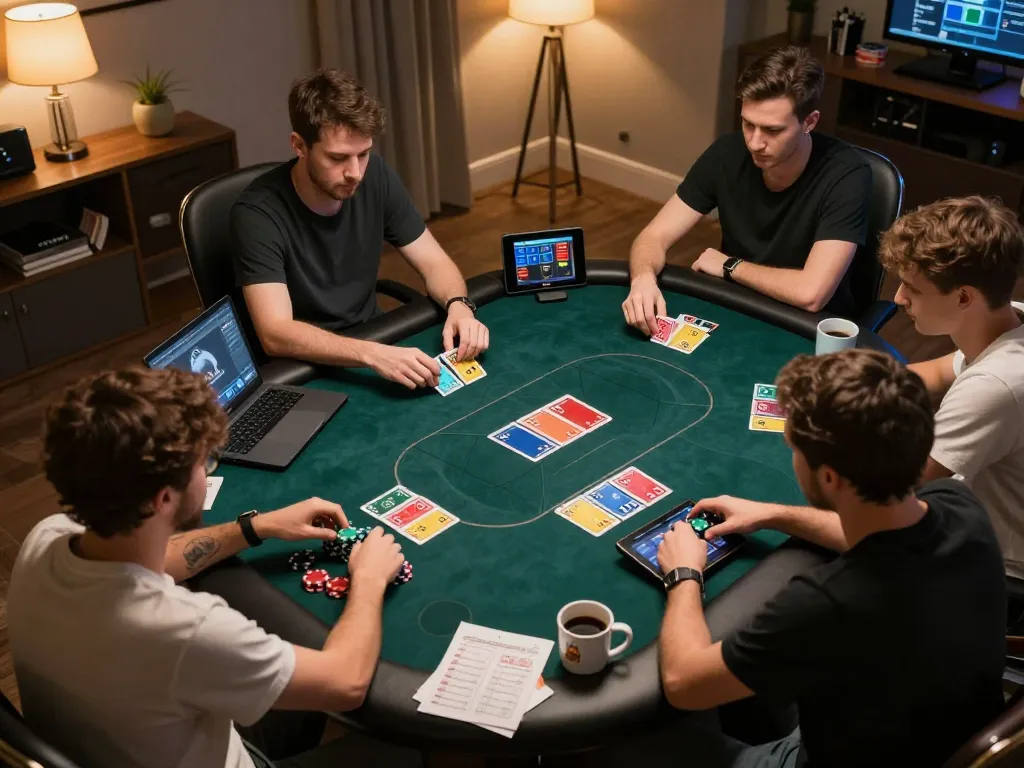 Engaging poker game on ww88 platform showcasing players' strategic interactions and a cozy atmosphere.