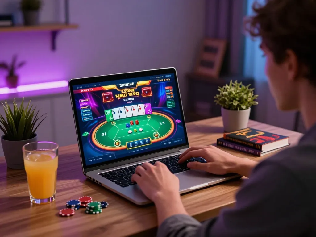Engaging online gaming experience at https://sc88.charity/ with a player focused on a poker game.