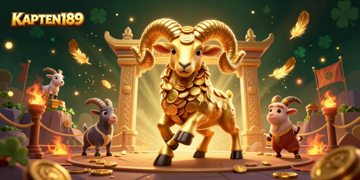 KAPTEN189 menawarkan pengalaman slot online terbaik dengan suasana berwarna emas dan keberuntungan, simbol kemenangan bersinar.