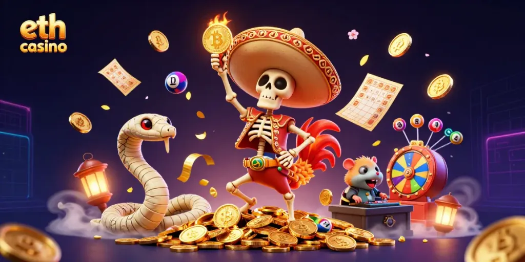 Enjoy thrilling games at eth casino featuring animated characters and vibrant casino elements