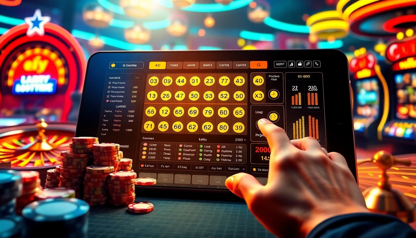 Engaging lô đề trực tuyến interface showing live betting slips and casino chips in action