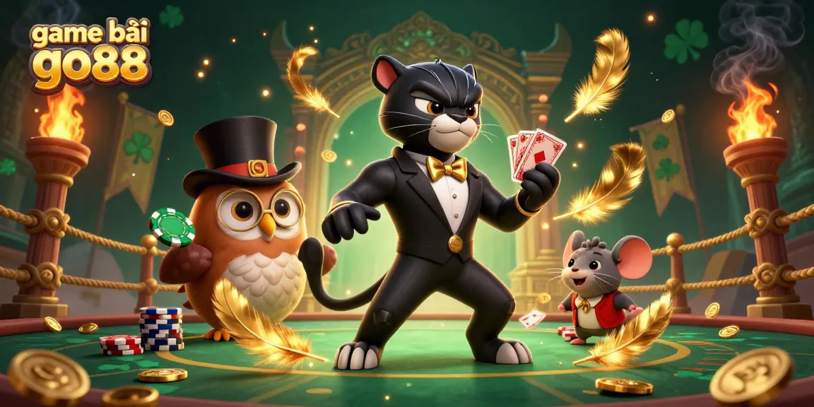 Engage in thrilling game bài go88 with stylish characters and a dynamic casino atmosphere.