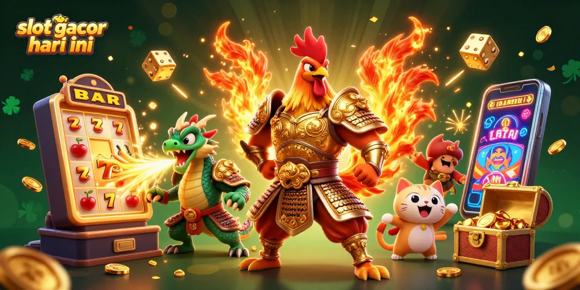 Engage with slot gacor hari ini through dynamic gameplay featuring vibrant characters and elements in a rich casino atmosphere.
