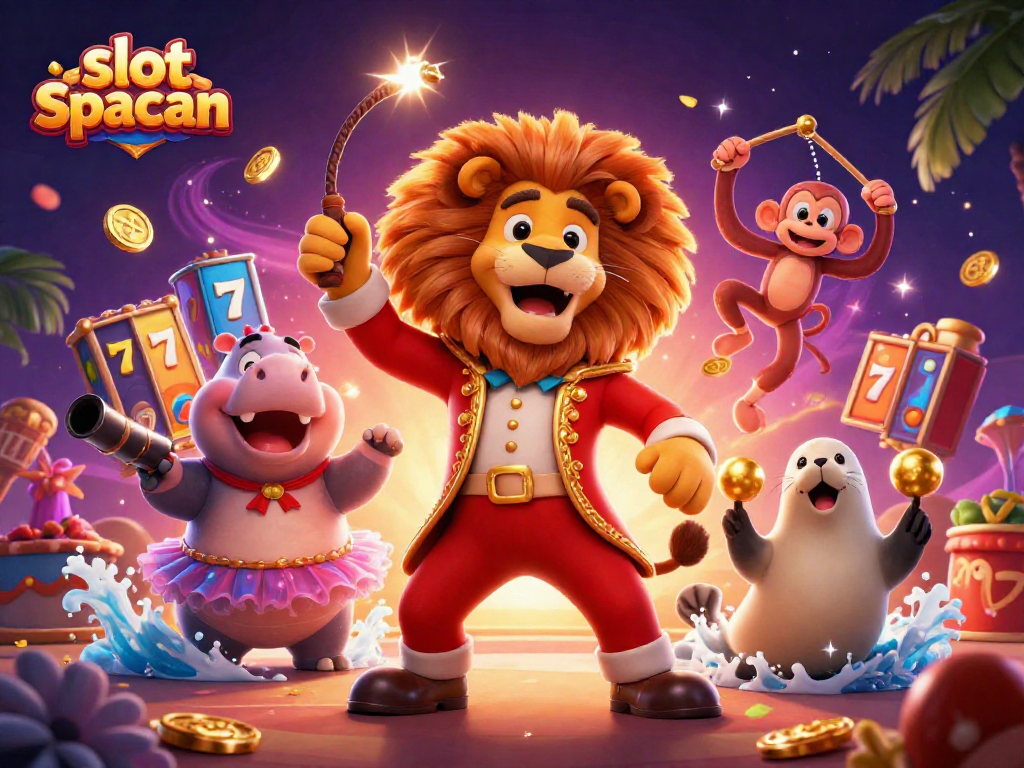 Experience excitement with the slot spaceman in this vibrant 3D casino scene filled with dynamic game elements.