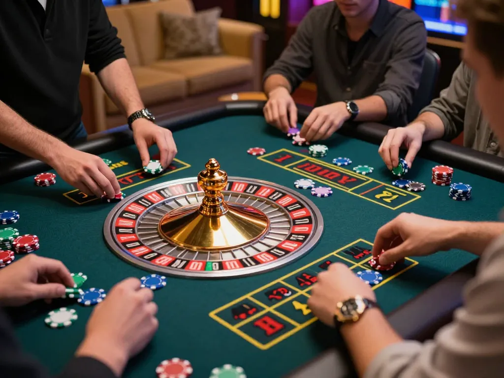 Exciting roulette gameplay on PLANET88, showcasing vibrant chips and a spinning wheel in action.
