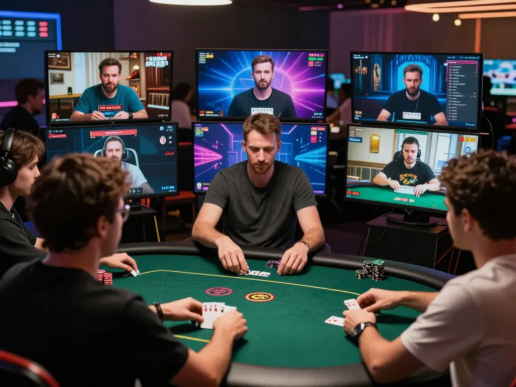lclc88 players engaged in online poker, showcasing dynamic gameplay and vibrant virtual interface.