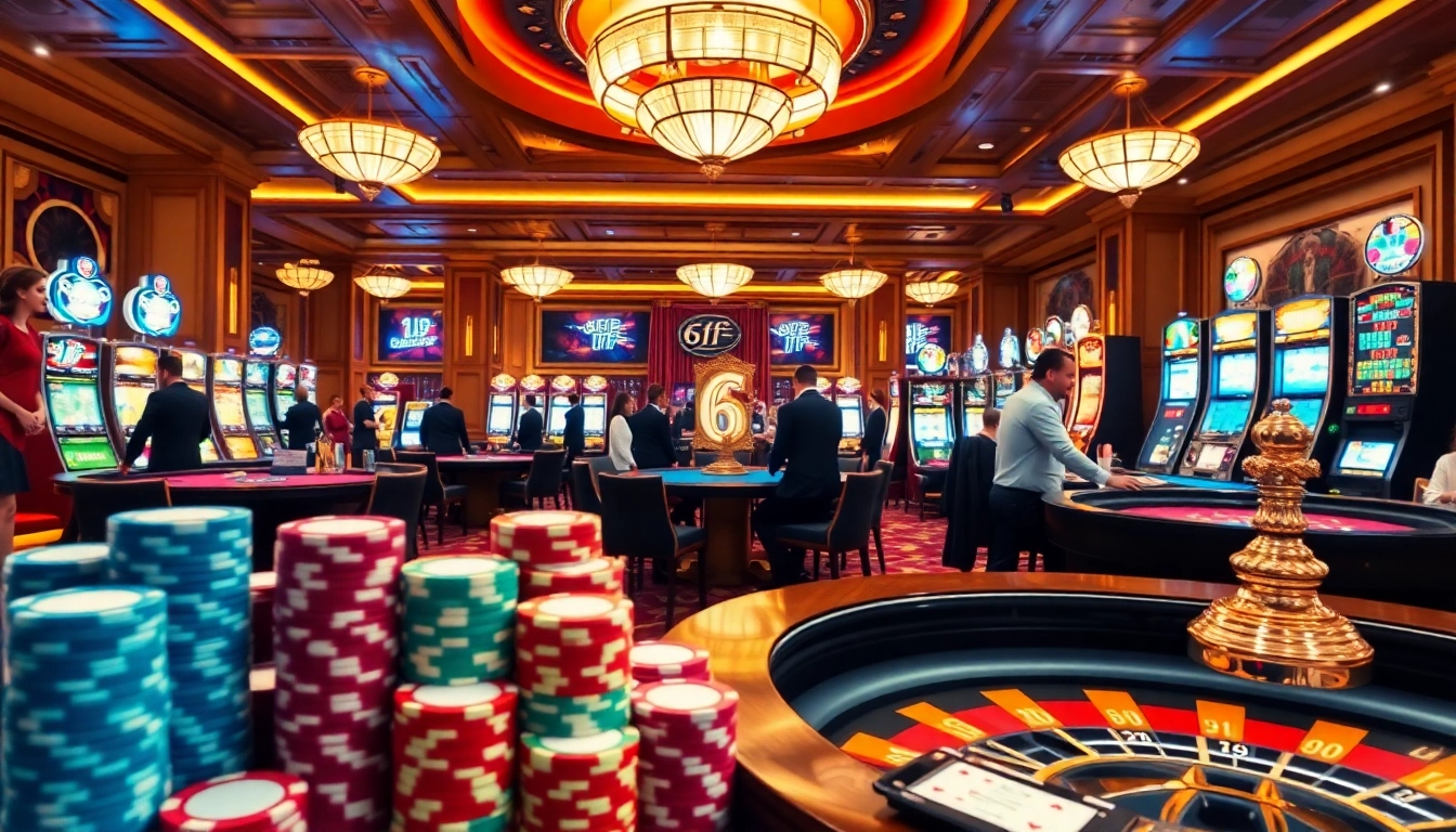 Experience thrilling gameplay at 6FF's lively casino with exciting dealer interactions and vibrant slot machines.