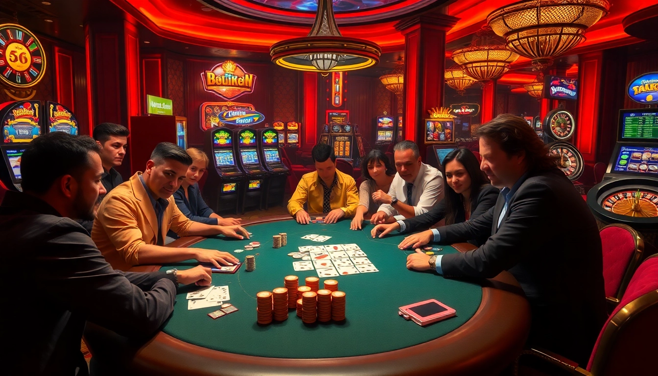 Excitement at a poker table in a luxurious casino, featuring hidden wiki 2026 elements.