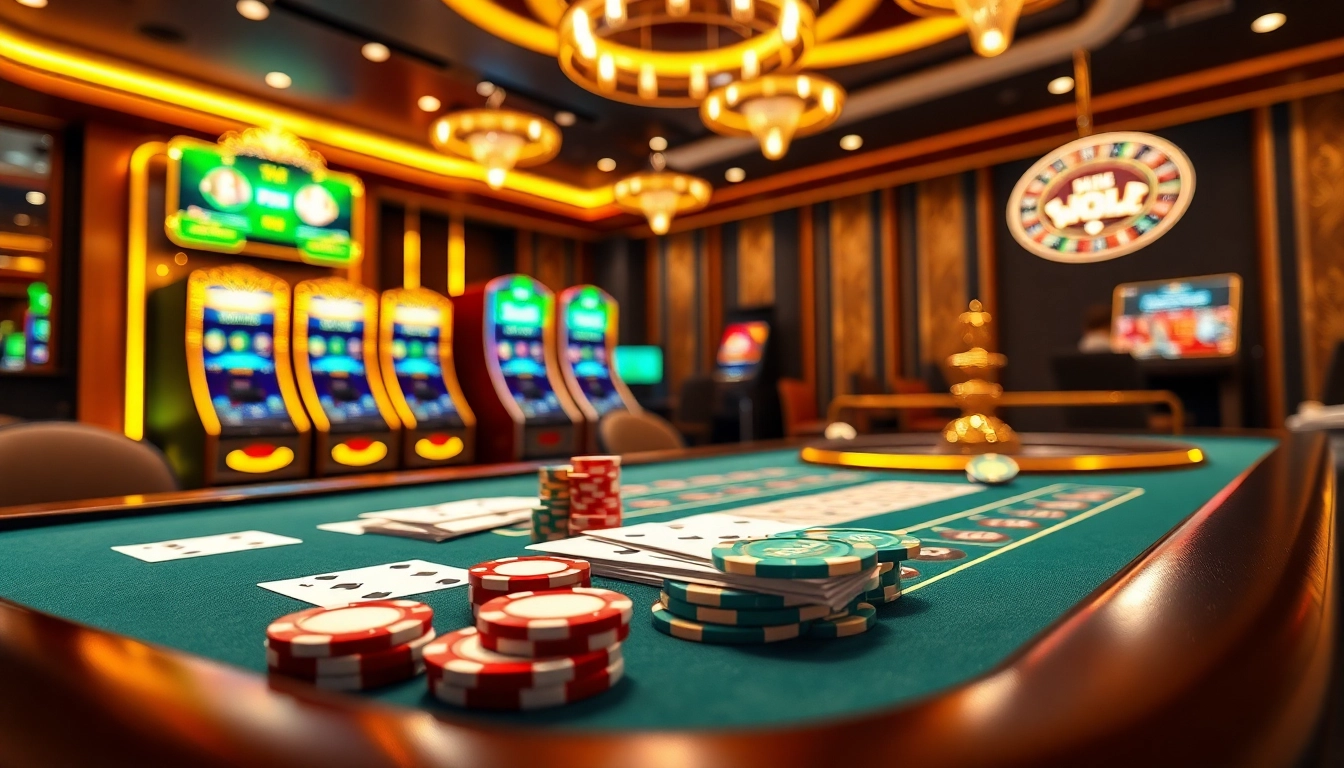 Experience the excitement of gambling at https://king88b.us.com/ with vibrant casino tables and modern gaming elements.