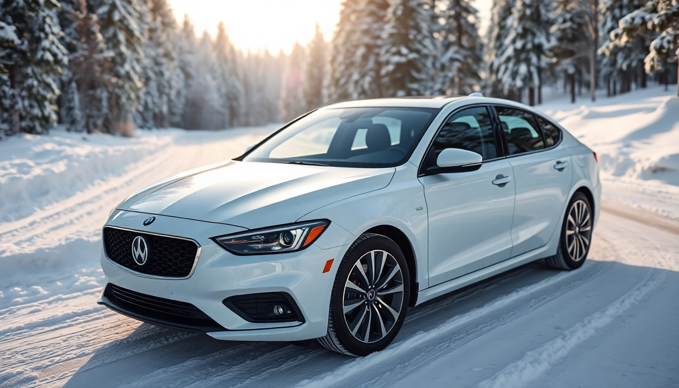 PPF winter road salt protection showcased on a vehicle in a snowy environment.