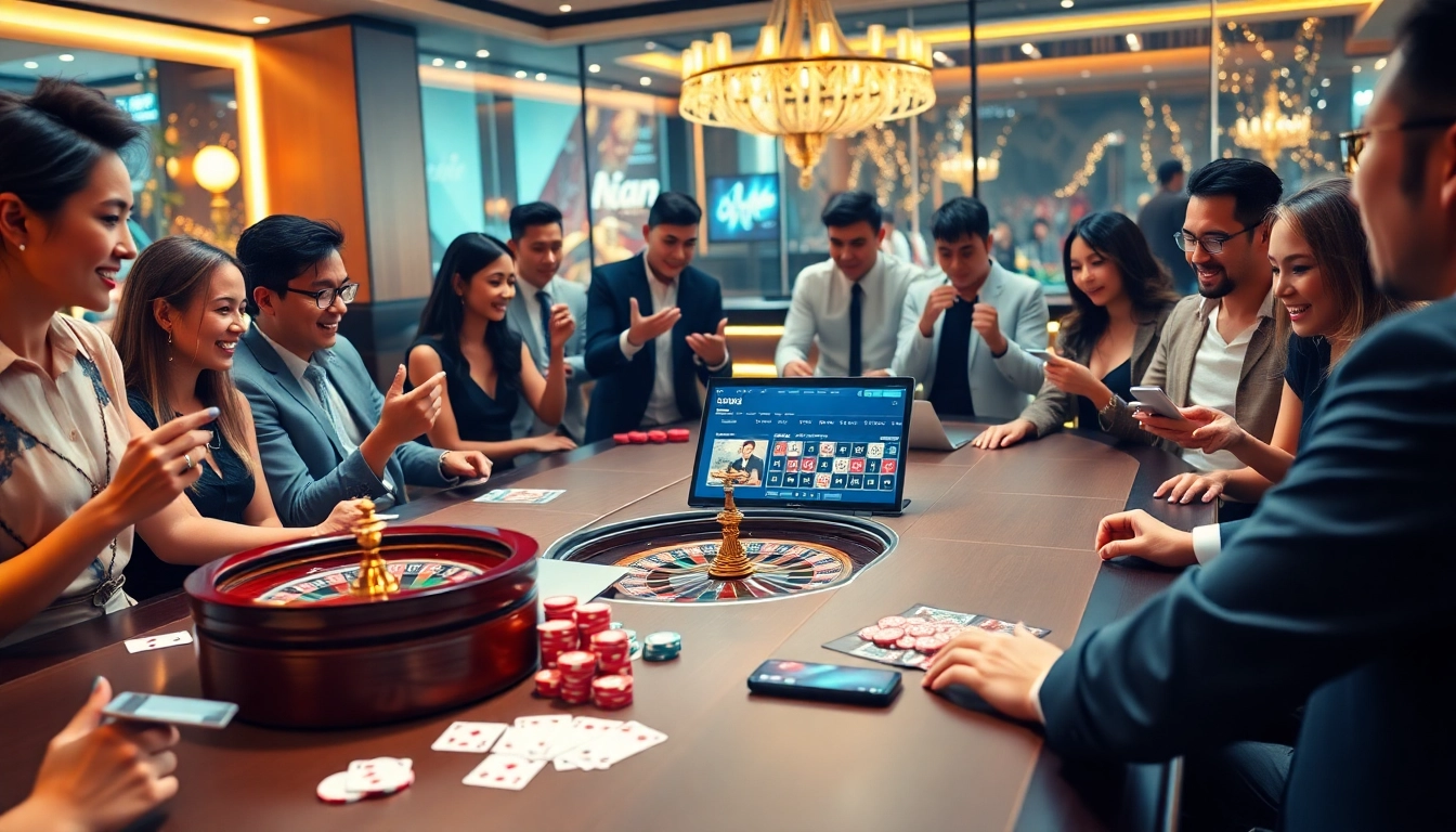 Winning excitement at https://urr88.com/ with gambling tables, cards, and chips in play.