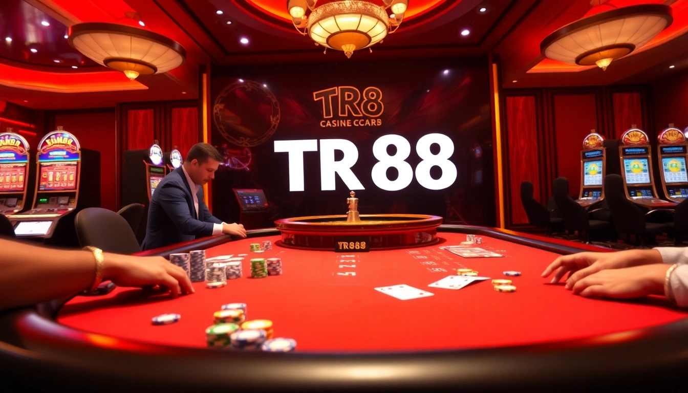 Experience excitement at TR88 casino with vibrant poker, roulette, and slot machines.