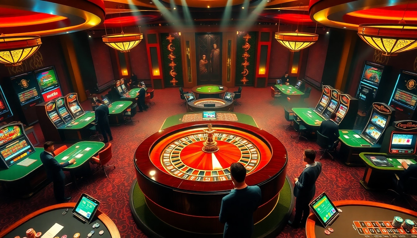 A thrilling casino action at 79 king1.com featuring vibrant roulette and engaged players.