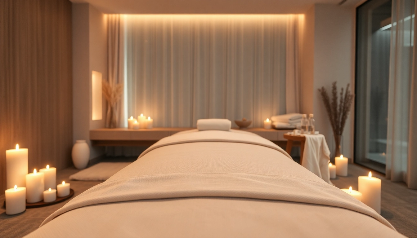 Relaxing scene for 동탄출장마사지 with a luxurious massage setting, calming ambiance, and wellness elements.