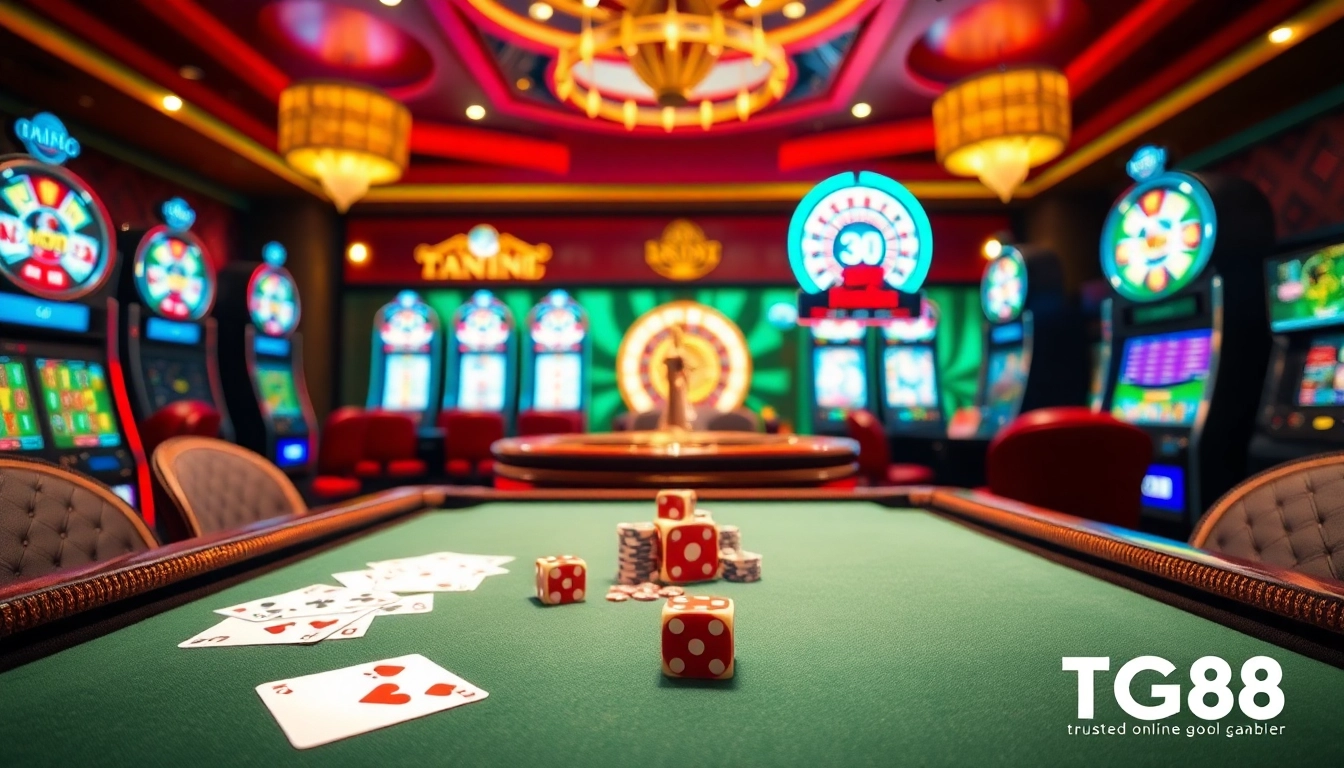 Experience excitement at TG88 casino with vibrant gaming tables and thrilling slot machines.
