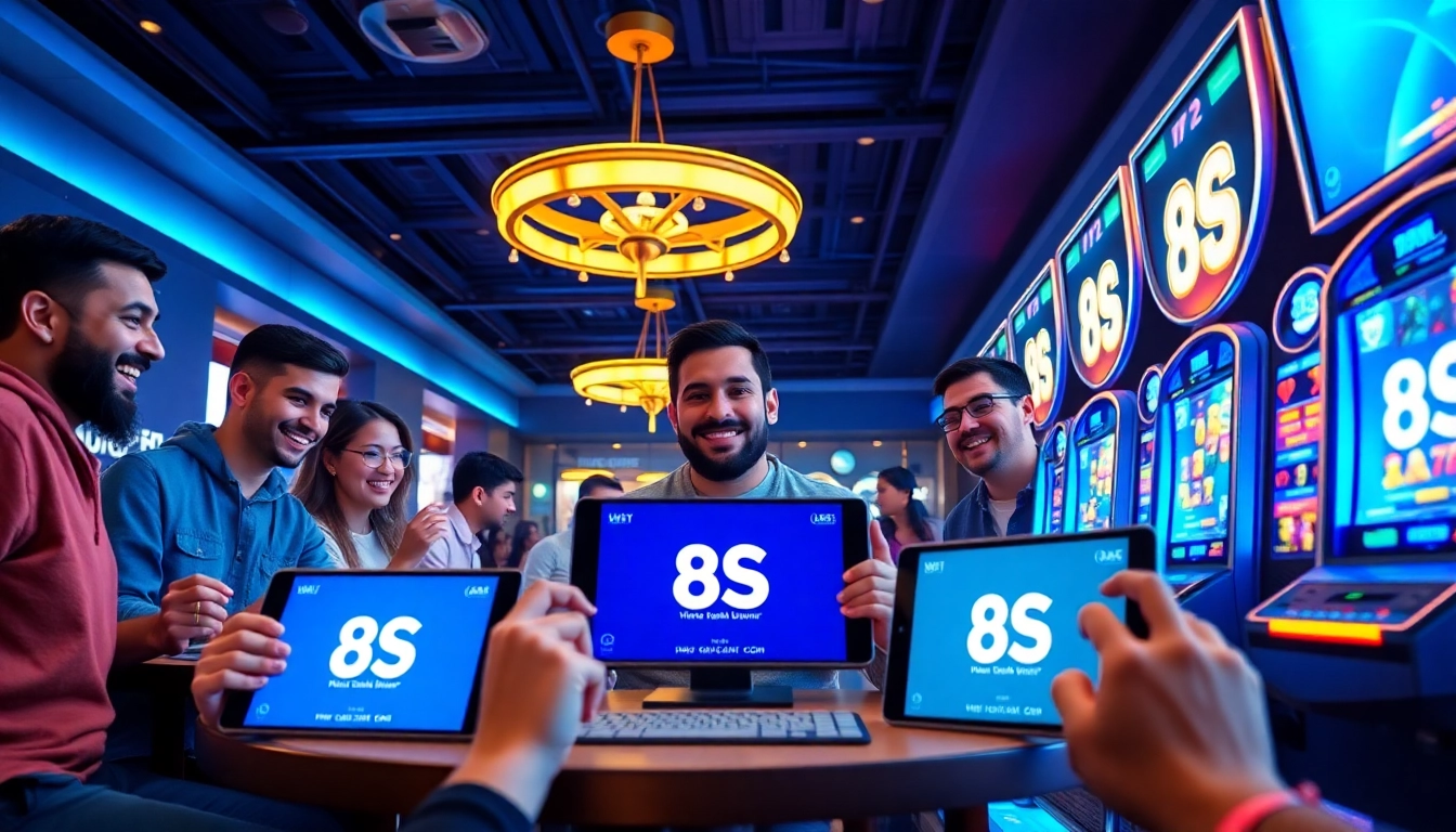 Exciting gaming scene at 8S, showcasing vibrant sports betting and online casino actions.