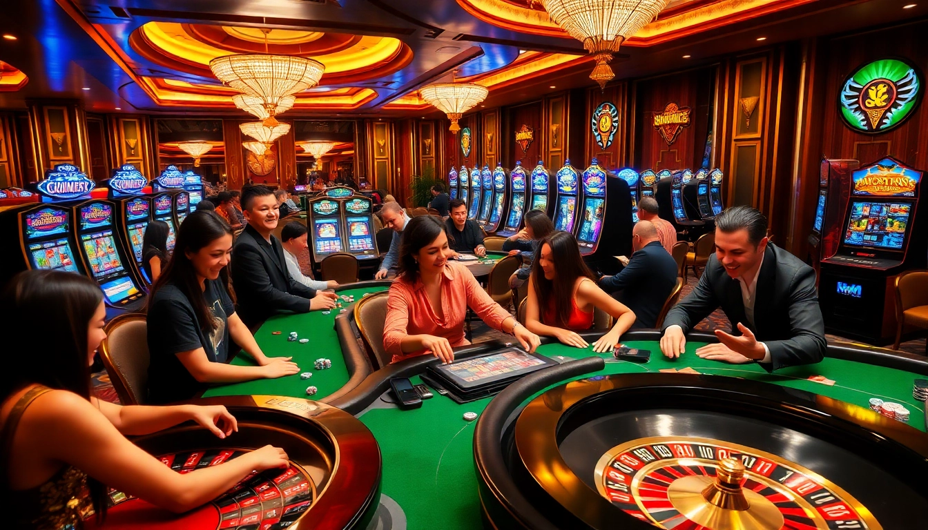 Experience the thrill of MM OO in a luxurious casino environment filled with vibrant gaming excitement.