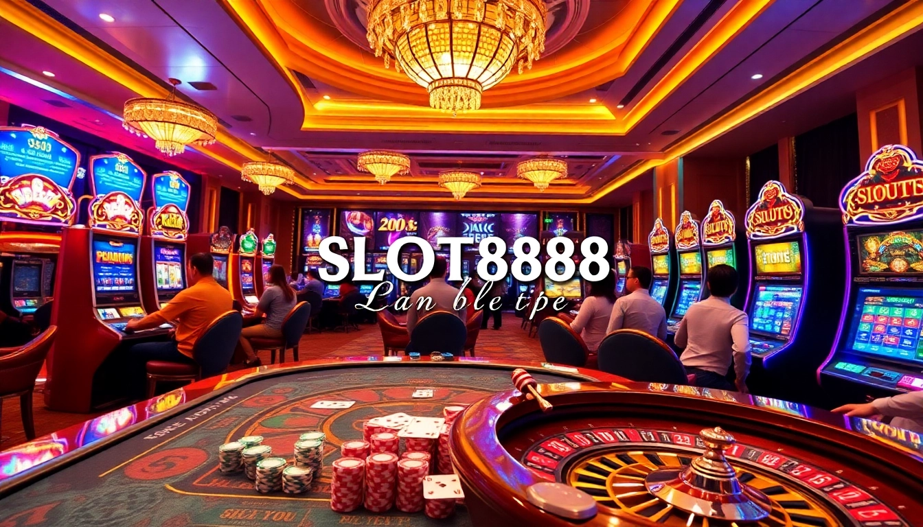 Experience the thrill of เว็บตรง SLOT888 as players spin slot machines and engage in high-stakes gaming.