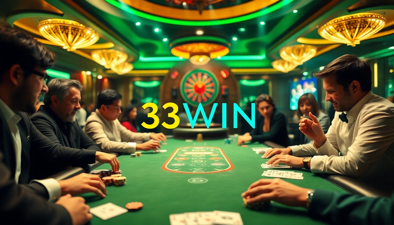 Watch players strategize for victory in the thrilling 33WIN casino poker game.