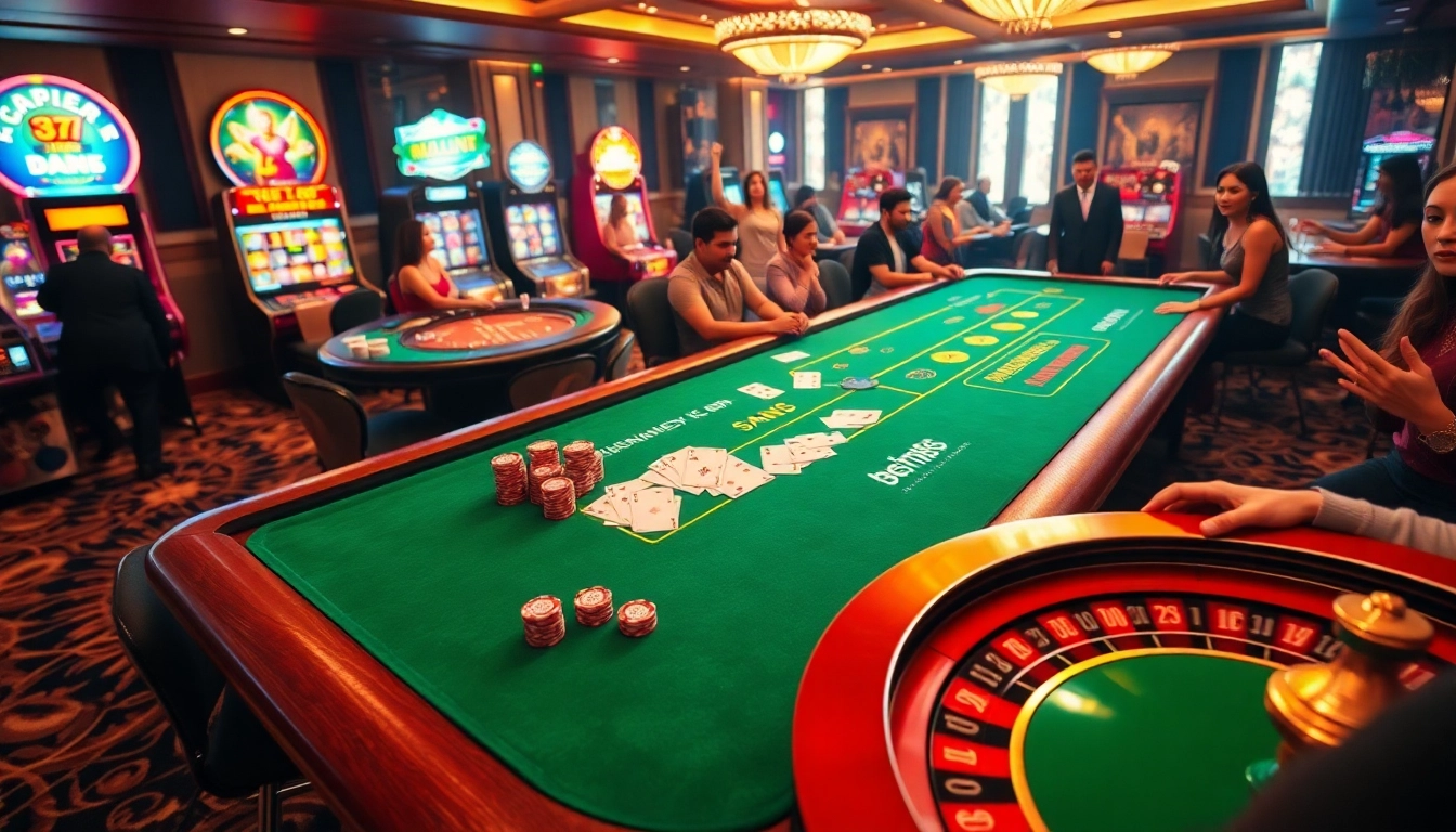 Experience high-stakes gaming at bem88 with vibrant casino tables and exciting gameplay.
