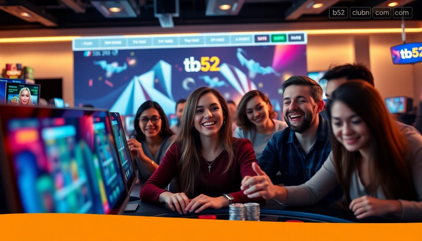 Exciting online gaming experience at b52clubn.com with diverse players enjoying various games.