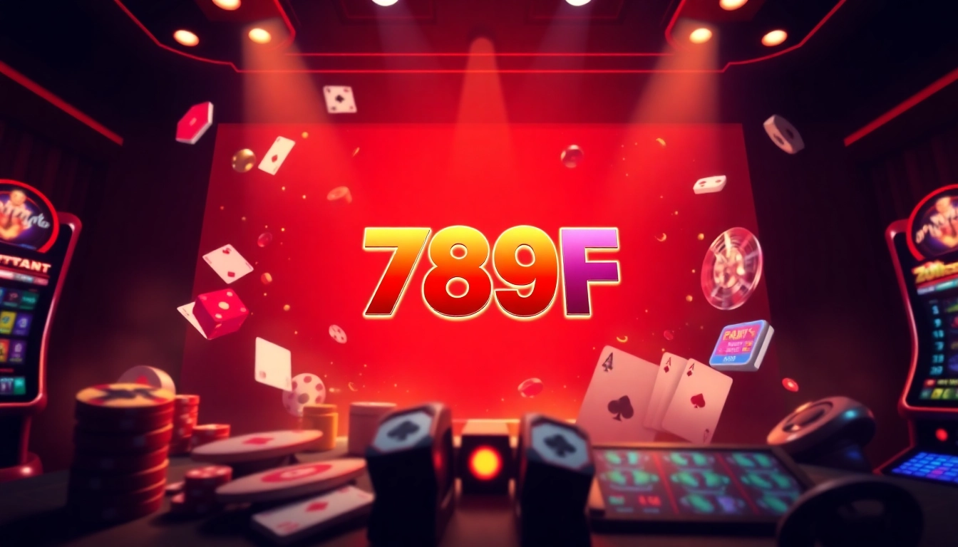 Dynamic view of 789F's online gambling platform with vibrant gaming elements.