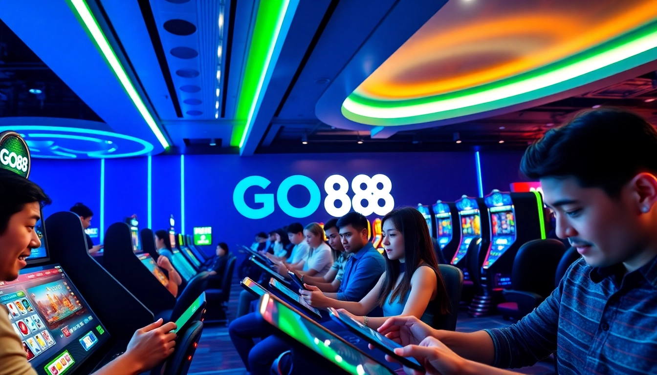 GO88 players enjoy a thrilling gaming experience in a vibrant digital environment.
